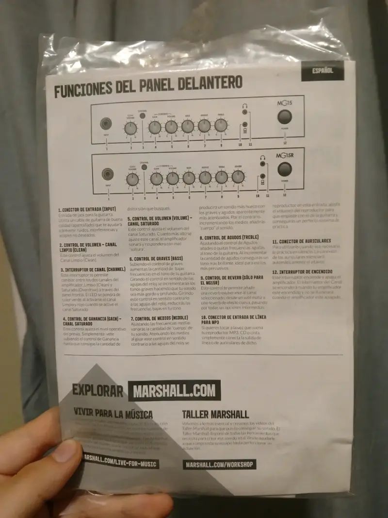Amplificador Marshall MG15 - 3