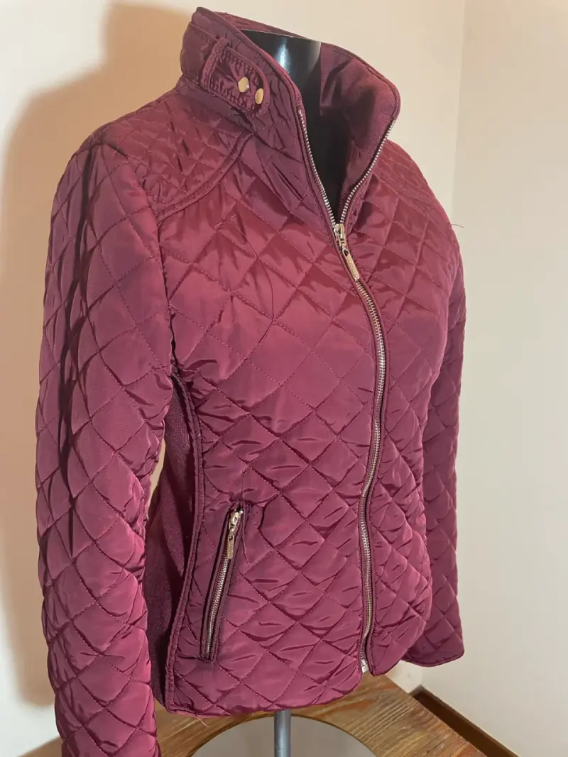 Chaqueta acolchada burdeos mujer - 3
