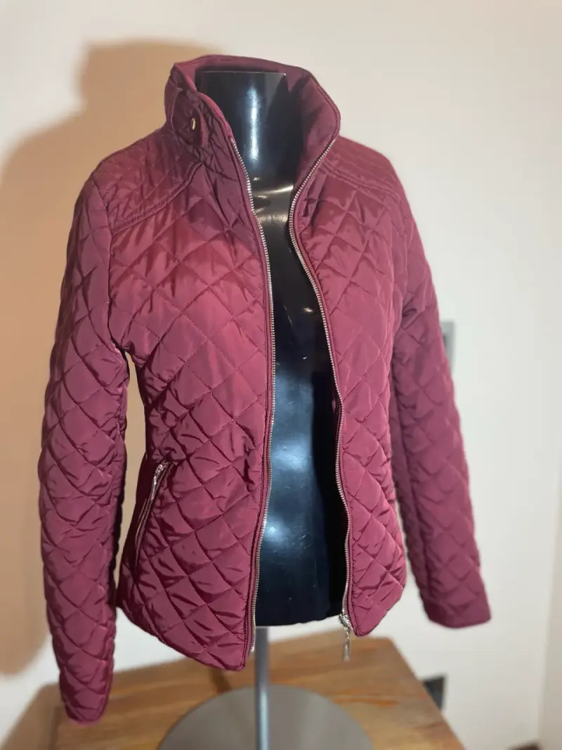 Chaqueta acolchada burdeos mujer - 6