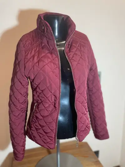 Chaqueta acolchada burdeos mujer - miniatura 6