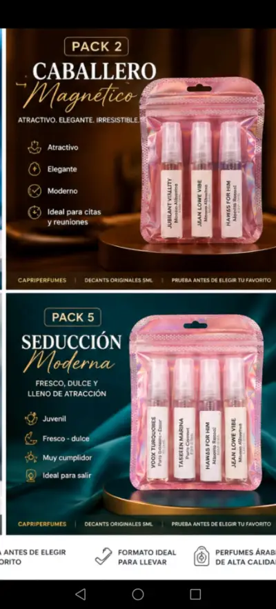 Pack de perfumes Caballero y Seducción - miniatura 1