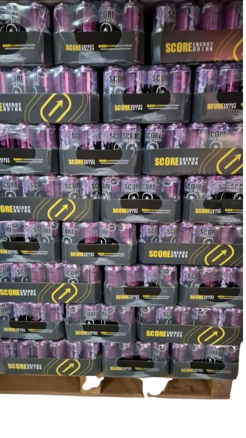 Bebida energética Score en pallet $850 x unidad