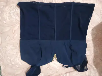 Polera azul elástico mujer - miniatura 1