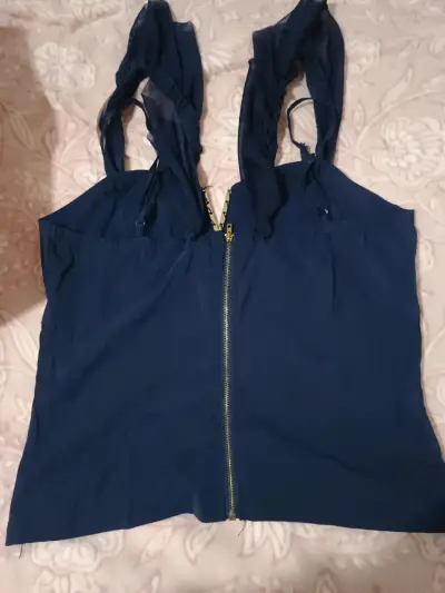 Polera azul elástico mujer - miniatura 2