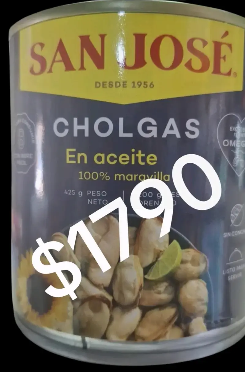 Conserva de cholgas San José $1790 x unidad