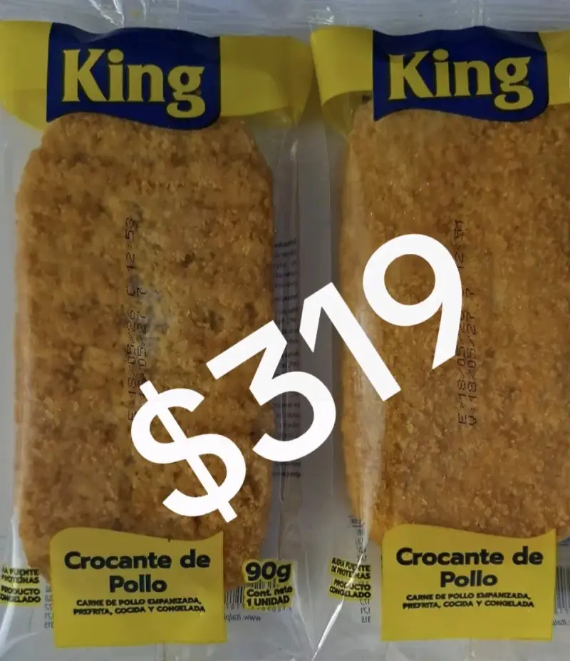 Crocante de pollo congelado $319 x unidad