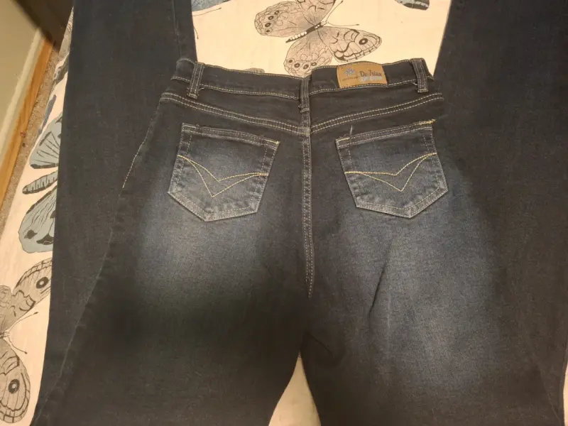 Jeans azul oscuro para mujer - 2