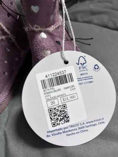 Botines rosas para bebé T 20 - miniatura 2