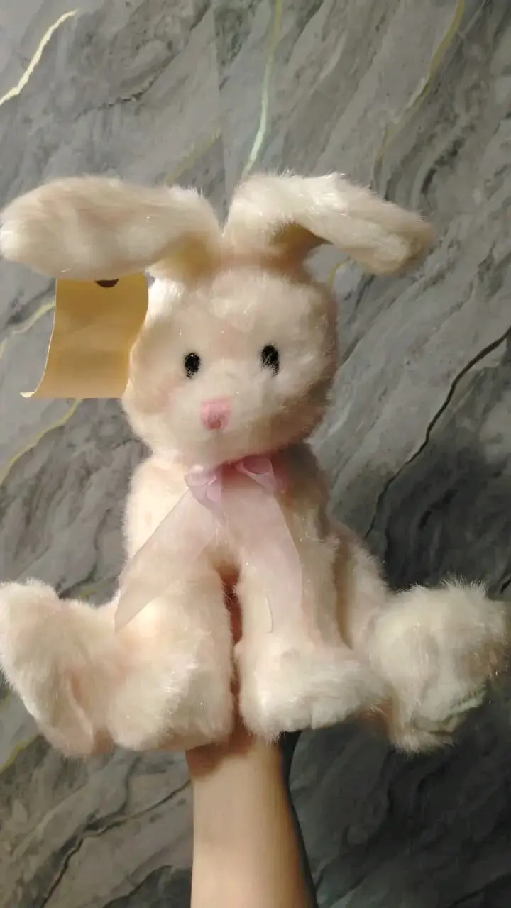 Peluche conejo blanco suave