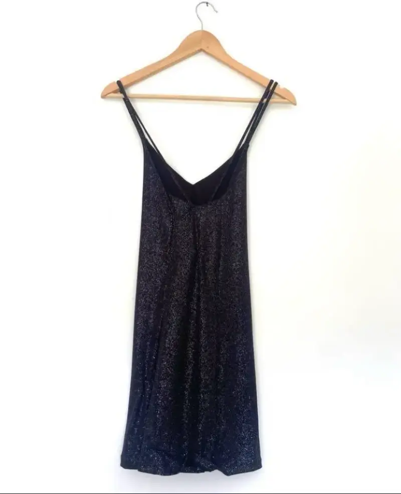Vestido negro brillante - 3