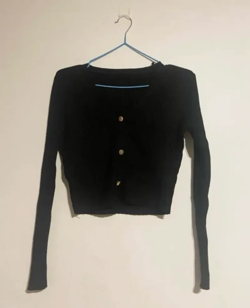Chaleco negro con botones - 1