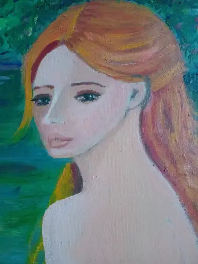 Pintura al óleo de mujer - miniatura 5