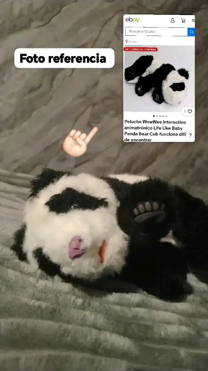 Peluche animatrónico panda