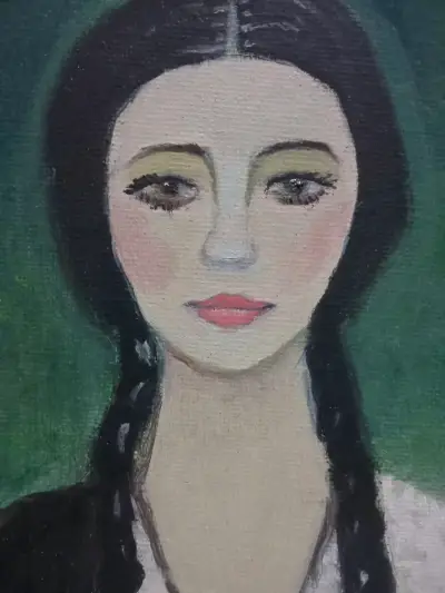 Pintura retrato mujer - miniatura 3