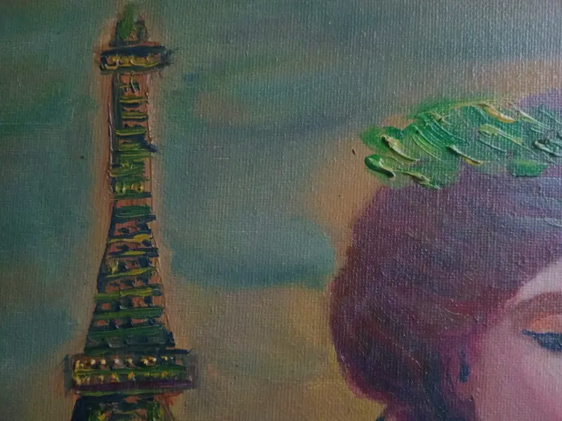 Pintura al óleo de dos mujeres "Las parisinas" - 4