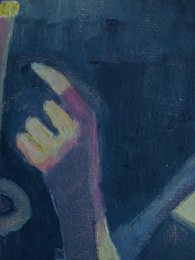 Pintura al óleo original "Dama de la vela" - 4
