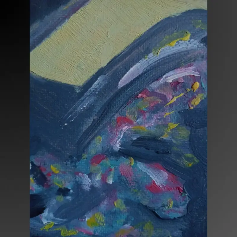 Pintura al óleo original "Dama de la vela" - 5