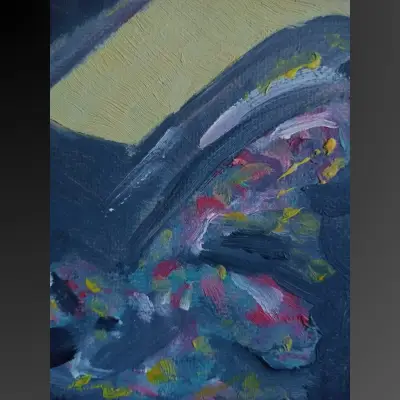 Pintura al óleo original "Dama de la vela" - miniatura 5