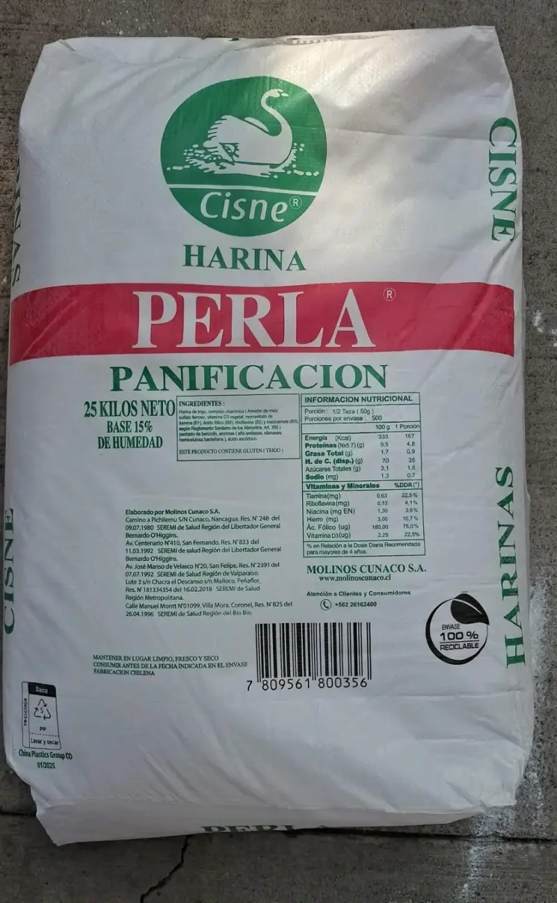 Harina Perla para Panificación 25kg $15990