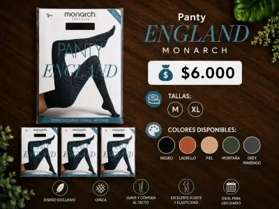 Panty Monarch England opaca - miniatura 1