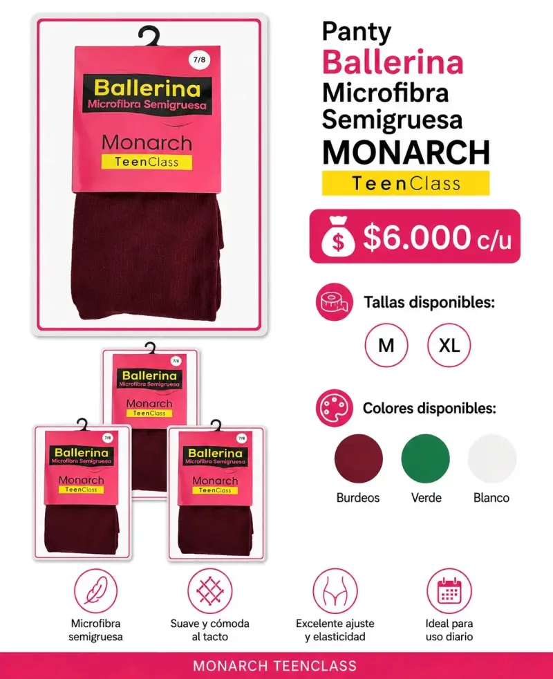 Panty Monarch England opaca - 7