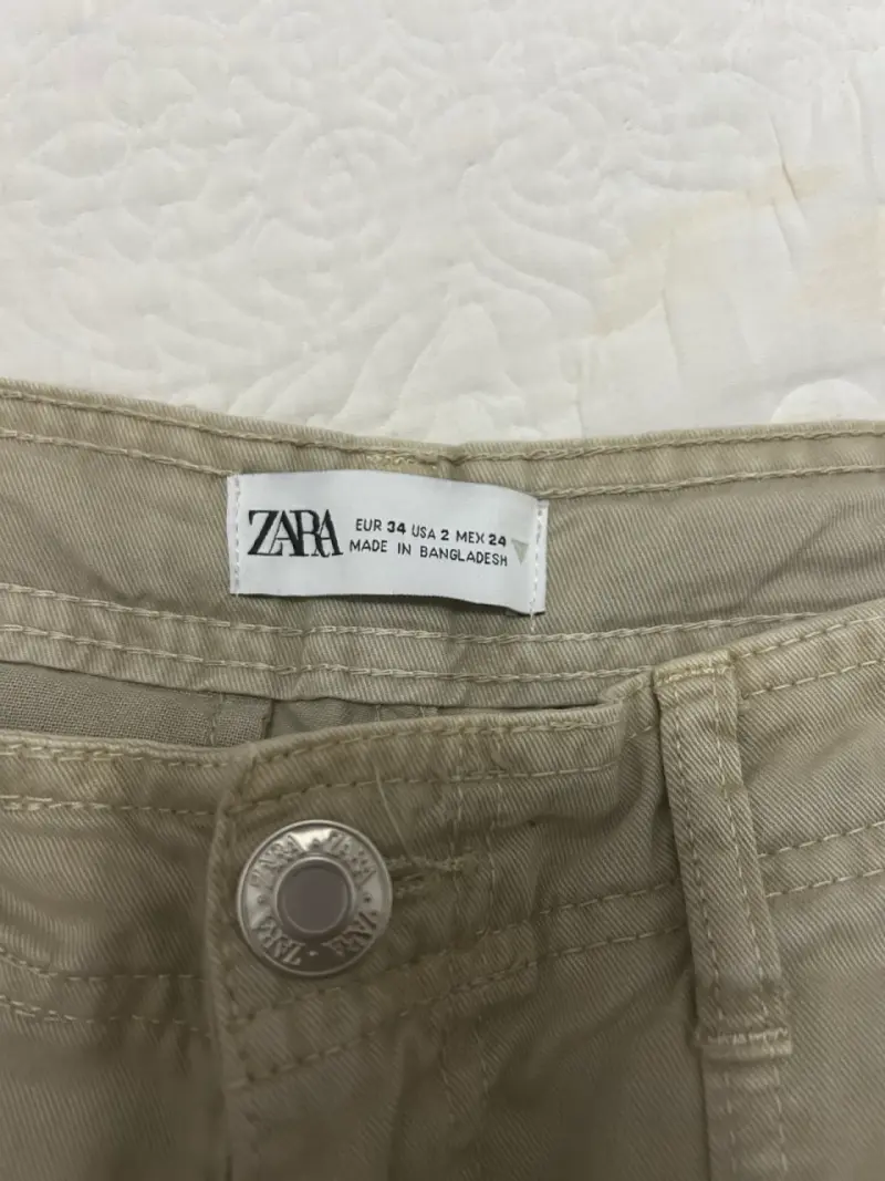 Pantalones cargo beige - 3