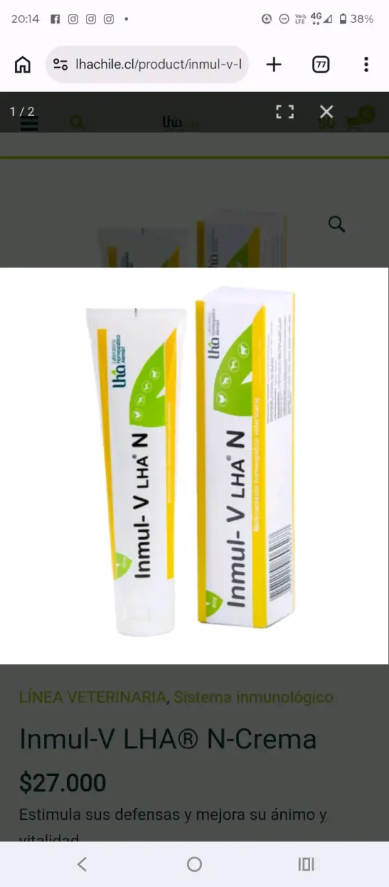 Crema veterinaria Inmul-V LHA N
