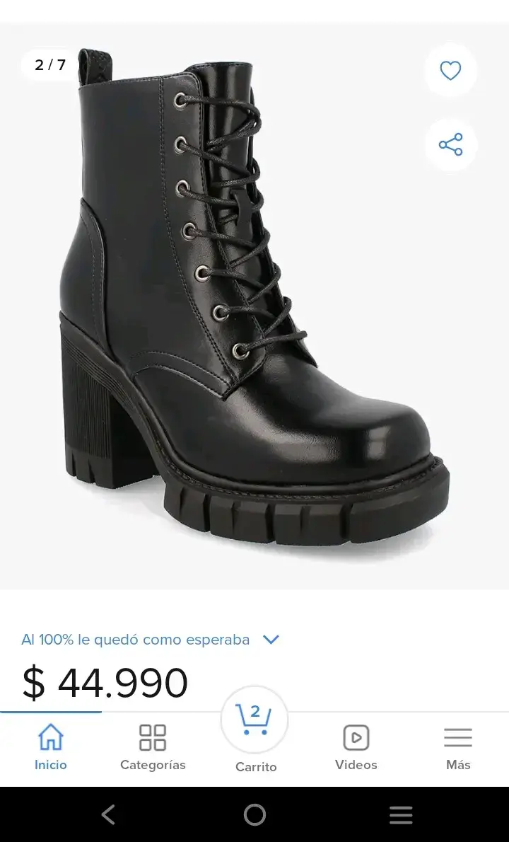 Botines negros con plataforma - 1
