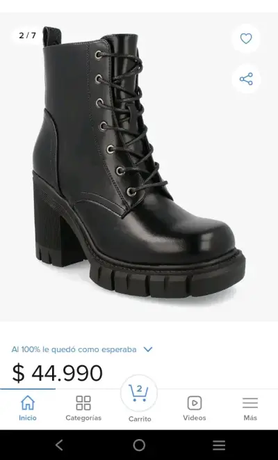 Botines negros con plataforma - miniatura 1