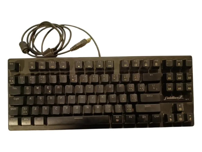 Teclado mecánico negro con cable