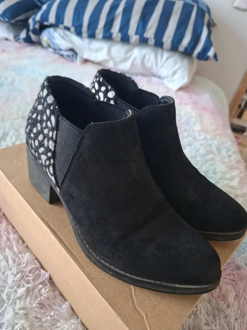 Botines negros de gamuza - 1