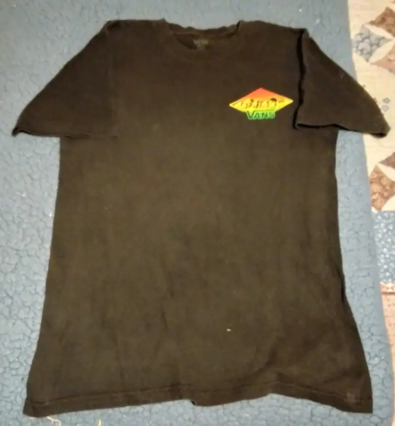 Polera negra Vans con logotipo - 1