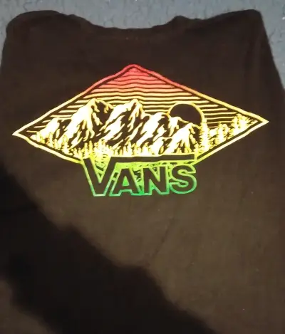 Polera negra Vans con logotipo - miniatura 2