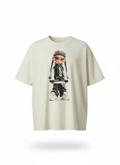 Polera negra con diseño gráfico - miniatura 3