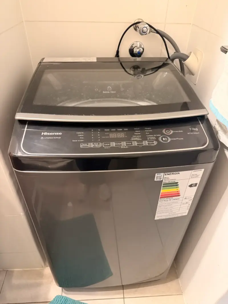 Lavadora Hisense 13 kg gris - 3
