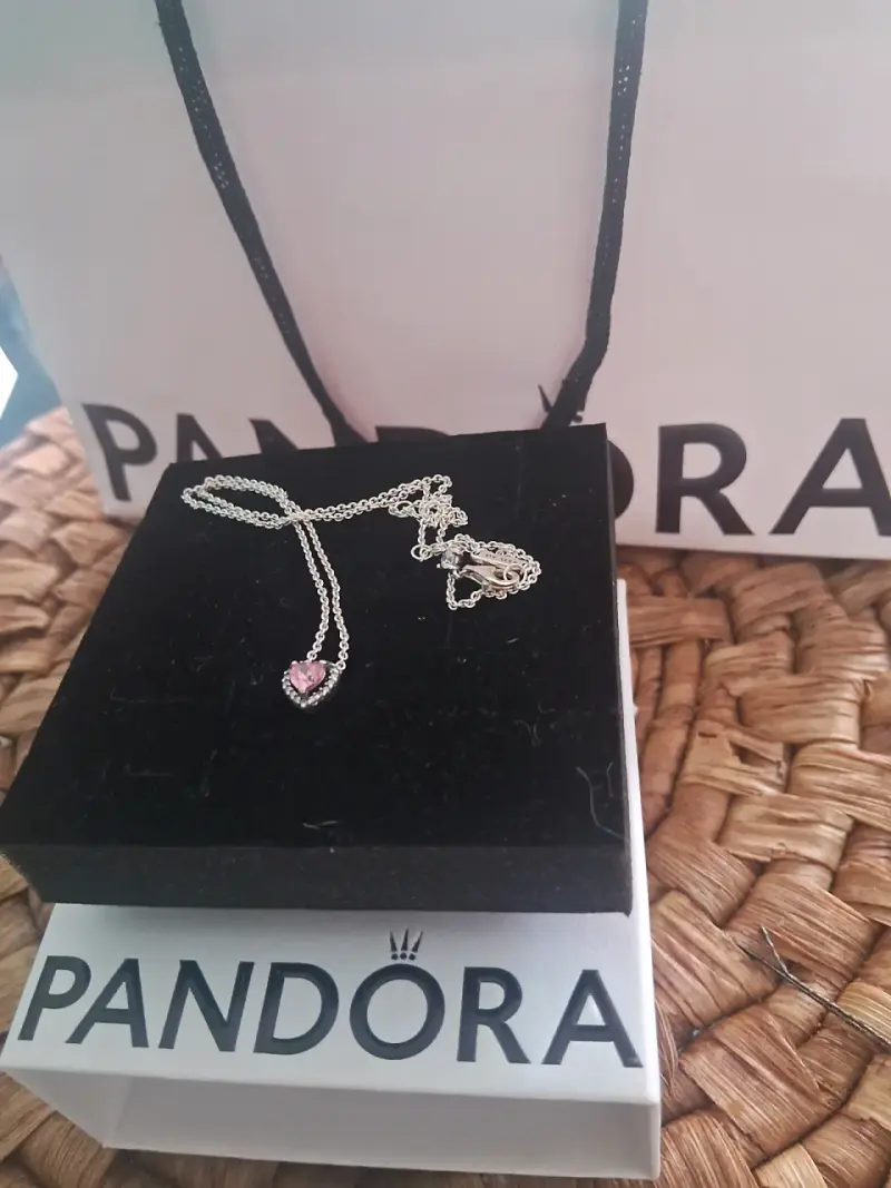 Collar Pandora corazón rosa - 2