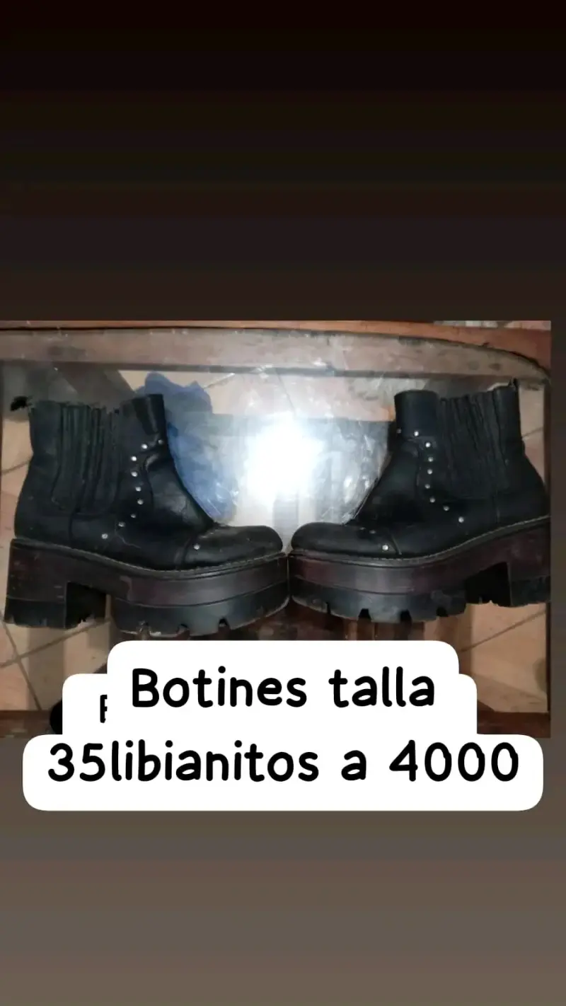 Botas negras talla 36, y botines 35 aros pequeños - 2