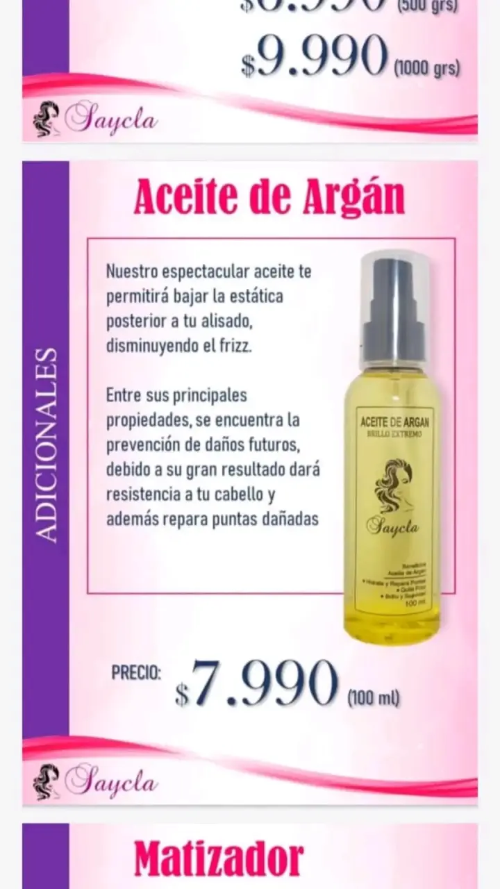 Aceite de Argán Saycla 100ml