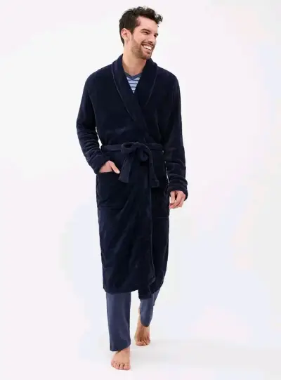Bata de casa azul marina,hombre, talla M/L - miniatura 1