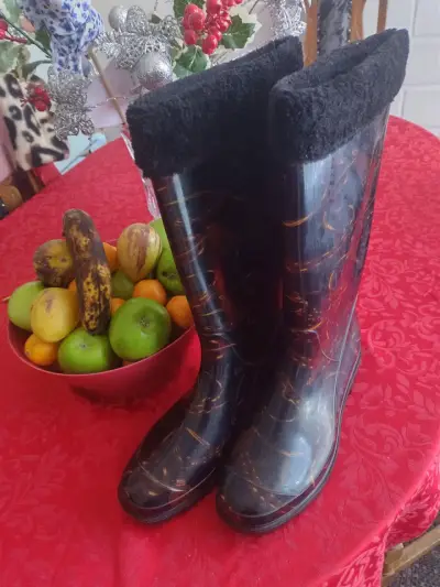 Botas de lluvia café número 38 - miniatura 1