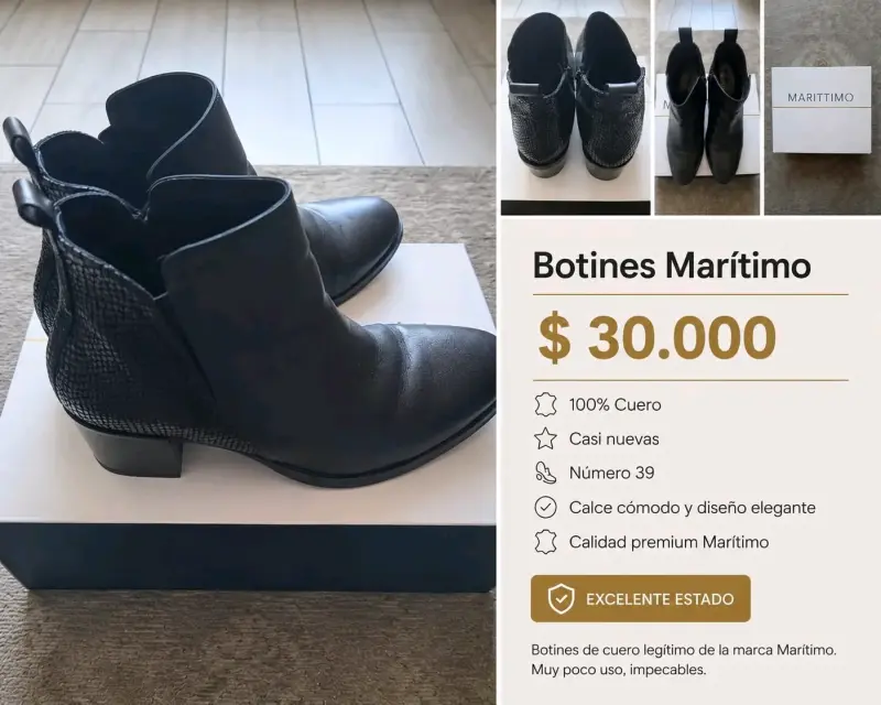 Botines de cuero Marítimo