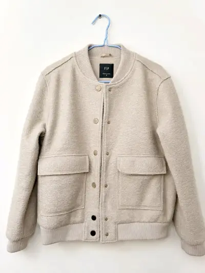 Chaqueta bomber beige mujer - miniatura 1