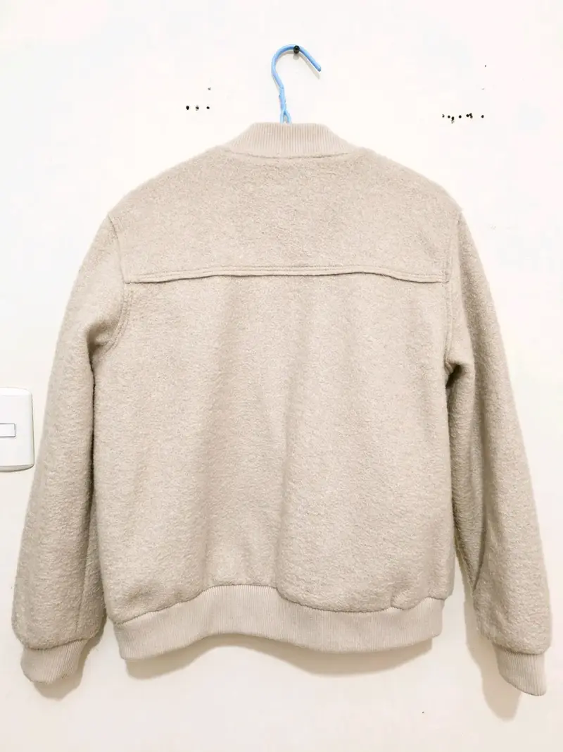 Chaqueta bomber beige mujer - 2