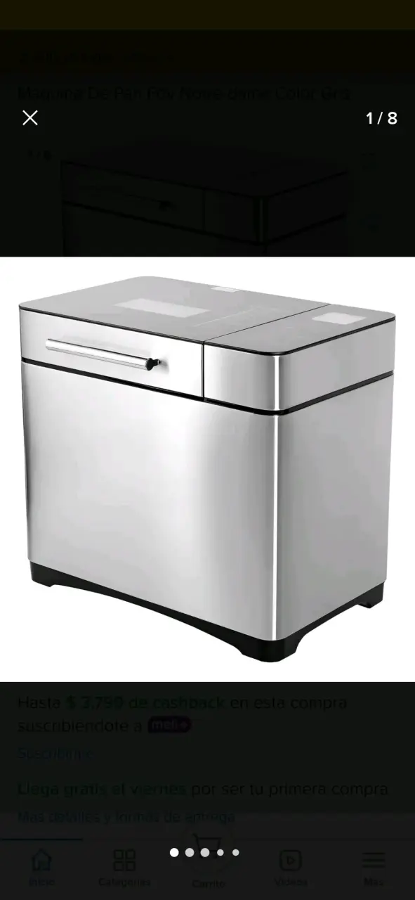 Máquina de pan FDV gris