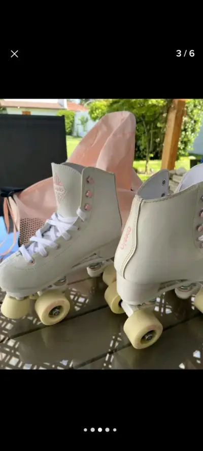 Patines y Bolso oxelo patines fucsia. - miniatura 3