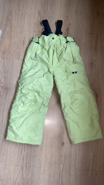 Pantalones de nieve infantiles verde pistacho - miniatura 1
