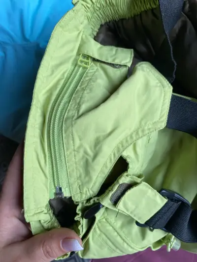 Pantalones de nieve infantiles verde pistacho - miniatura 3