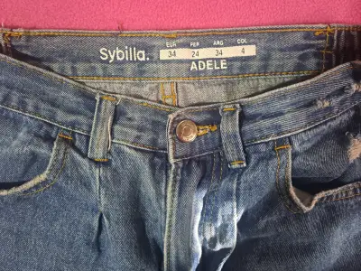 Jeans azules en venta talla 34 marca Sibilla - miniatura 6
