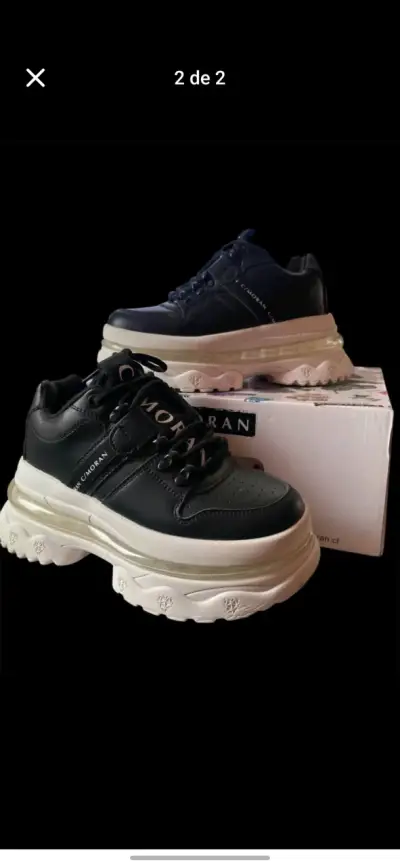 Zapatillas negras plataforma C/Moran - miniatura 1