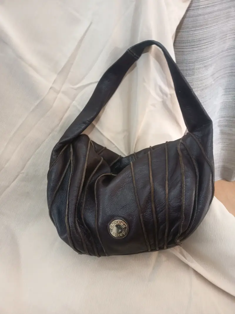 Cartera de cuero marrón - 3